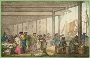 Der Verkauf von Fisch an den Hafen