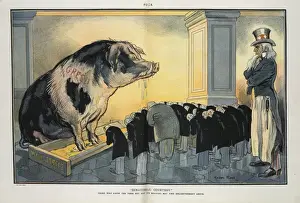 Puck Magazine Illustration Drucke: Senatorial courtesy