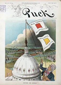 Vintage Cartoon Art Drucke: Setting the signals