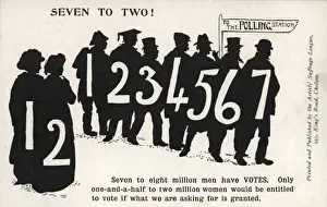 Historical Suffragettes Images Drucke: Seven to two