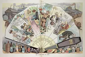 Puck Magazine Artwork Drucke: The seven ages of dope