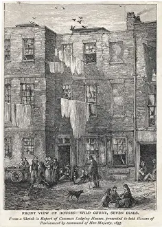 Victorian Slums Drucke: Seven Dials / Slums / 1855