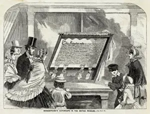 British Museum Exhibits Drucke: Shakespeare / Autograph