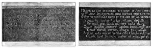 Stratford Upon Avon Landmarks Drucke: Shakespeare Epitaph