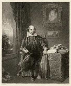William Shakespeare sitzt anonym