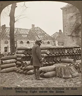 British Soldiers In WWI Drucke: Shells Abandoned / Cambrai