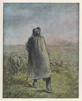 Shepherd Artwork Drucke: Shepherd (Millet)