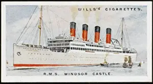 Union Castle Liner Drucke: SHIP WINDSOR CASTLE
