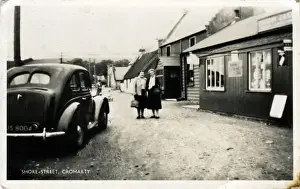 Drucke von Strandstraße in Cromarty bei Invergordon im Hochland Schottlands Datum: 1962 Cromarty Drucke: Uferstraße in Cromarty, Schottland