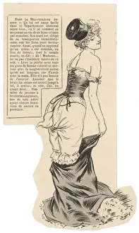 Vintage Underwear Designs Drucke: Showing her Dreawers