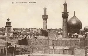 Drucke von Karbala (Karbala al-Muqaddasah) im Irak - Grab/Mahnmal von Husayn ibn Ali - ein heiliger Ort des Schiismus Irak Drucke: Scheinkapelle von Husain ibn Ali - Karbala