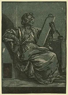 Chiaroscuro Art Drucke: Sibyll holding a tablet