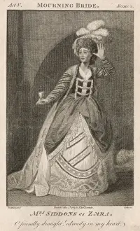 18th Century History Drucke: Siddons as Zara