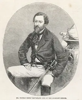 Drucke von Thomas Henry Kavanagh, einer der Helden des Belags von Lucknow. Für den Einsatz des Victoria-Cross für die Führung der Erleichterungstruppe zum Residenz im Verkleidungsstil ausgezeichnet Thomas Heinrich Drucke: Sieg bei Lucknow/Kavanagh
