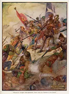 Drucke von Johann von der Waal verteidigt die Insel gegen die Türken Malta Drucke: Eroberung von Malta 1565