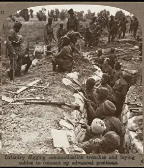 British Army Trench Warfare Drucke: Sikh Troops Digging