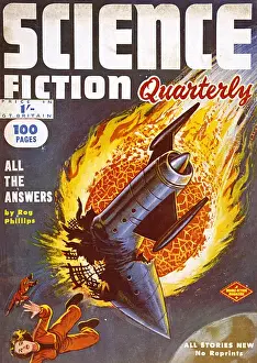 Retro Science Fiction Magazines Drucke: Silent Partner / Sci-Fi