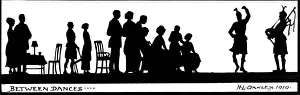 Bagpipe Player Scotland Drucke: Silhouette, Between Dances