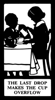 Oakley Lawrence Artwork Drucke: Silhouette, The Last Drop Makes the Cup Overflow