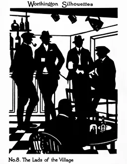 Schatten von Männern in einem Pub