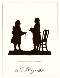 William Hogarth Artist Drucke: Garrick / Hogarth / Silhouet