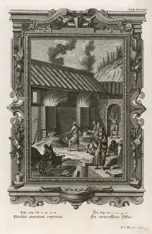 Old Testament Biblical Art Drucke: Silversmiths at Work