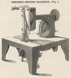 Sewing Machine History Drucke: Singer Sewing Machine