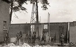 Union Workhouse History Drucke: Sinking an Artesian Well, Union Workhouse, Aylsham, Norfolk