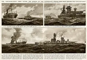 World War 2 History Drucke: Sinking of the Stonegate by G. H. Davis