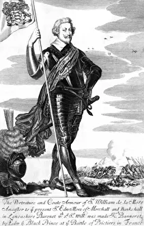 Drucke von WILLIAM SIR von DELAMORE Soldat im Dienst des Schwarzen Prinzen während seiner Kampagne Frankreichs, Ritter auf dem Schlachtfeld bei POITIERS, GEBOREN 1356 Militär Drucke: Herr Wilhelm von de la Mare