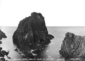 Ireland Coastal Views Drucke: Skeildon Stack, Cliffs of Malen, Co. Donegal
