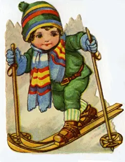 Vintage Skiing Images Drucke: Skiing