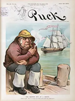 Vintage Nautical Prints Drucke: The skipper out of a berth