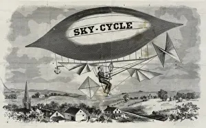 Vintage Flying Machine Drucke: Sky-cycle