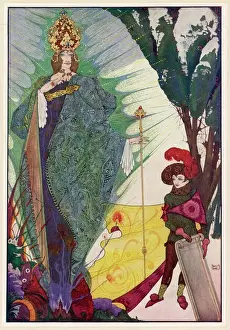 Drucke von Kay trifft die Schneekönigin C Drucke: Schneekönigin Harry Clarke