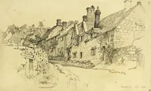 Rural Street Scene Drucke: Snowshill