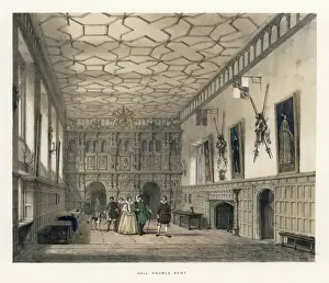 Drucke von Ein Kreis von Adligen im Saal des Knole-Hauses in Kent Verwandte Bilder Drucke: Soziale Szene/C16