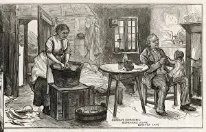 Victorian London Slums Drucke: Social Scenes / C19 Slums