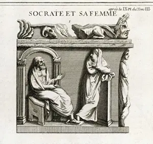 Classical Art Prints Online Drucke: Socrates & Xanthippe (1)