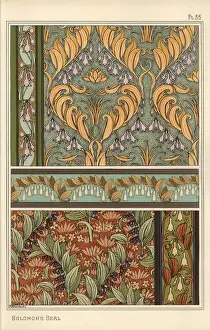 Eugene Grasset Prints Drucke: Solomons seal, Polygonatum multiflorum, as