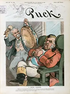 British Politics Cartoons Drucke: A sound sleeper