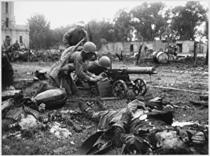 Eastern Front War Drucke: Soviet Machine Gunners