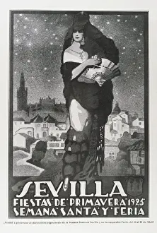 Spanish Poster Art Drucke: Spain (1925). Poster of the Festivals of Springtime