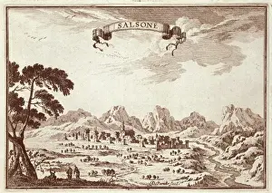 National Library Madrid Drucke: Spain (19th c. ). Solsona. Engraving of the work