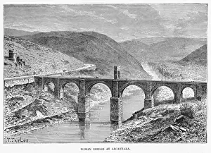 Roman Bridge In Spain Drucke: Spain Alcantara