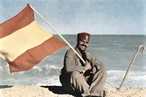 Spanish Flag Drucke: Spain. Protectorate of Morocco (1936). The Flag