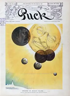 Puck Magazine Illustrations Online Drucke: Speaking of to-days eclipse