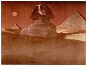 Egyptian Sphinx Drucke: Sphinx at Sunset