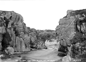 Ireland River Scenes Drucke: Spinx Pool on Clady River at Bunbeg