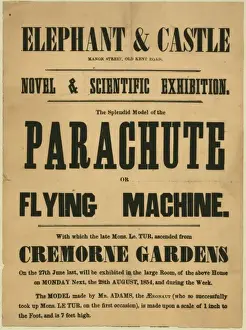 Aeronautics History Drucke: The splendid model of the parachute or flying machine, with